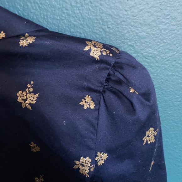 Janie and Jack navy blue gold floral suit jacket - NWT - Picture 3 of 7